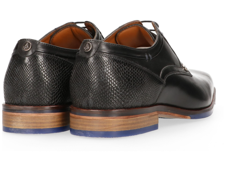 Australian Footwear Magiore 15.1637.01-A00 – Heren Schoenen – Zwart Leer – Maat 40