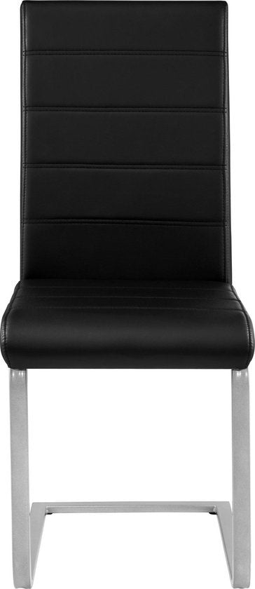 tectake® - set van 2 eetkamerstoelen Bettina zwart - 402549