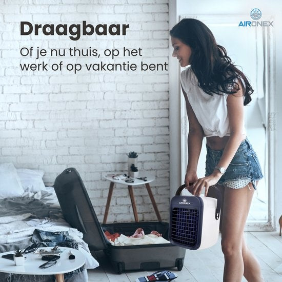 Aironex Draagbare Aircooler Blauw – tot 15 m² - 0.3L Waterreservoir