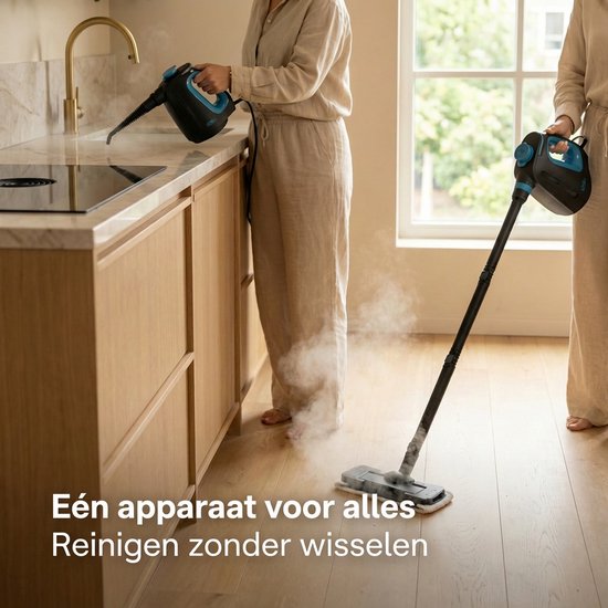 CleanKoala 2-in-1 Stoomreiniger – 15 sec Opwarmtijd – 30 min lang stomen– Incl. 12 Accessoires & 3 extra doekjes
