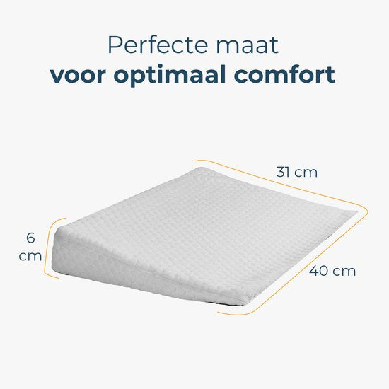 Wigkussen Orthopedisch - Betere slaaphouding en extra ondersteuning - Rugkussen voor in bed - Matraswig - Voor Baby & Volwassenen - Alyze