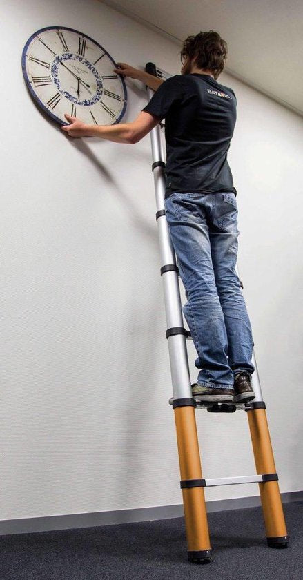 Batavia Telescopische ladder 2.63m - SoftClose & AntiSlip - Uitgeschoven lengte 263cm - Antislip - Gepatenteerde soft-close - Max. belasting 150kg - Werkhoogte 363cm - Giraffe Air