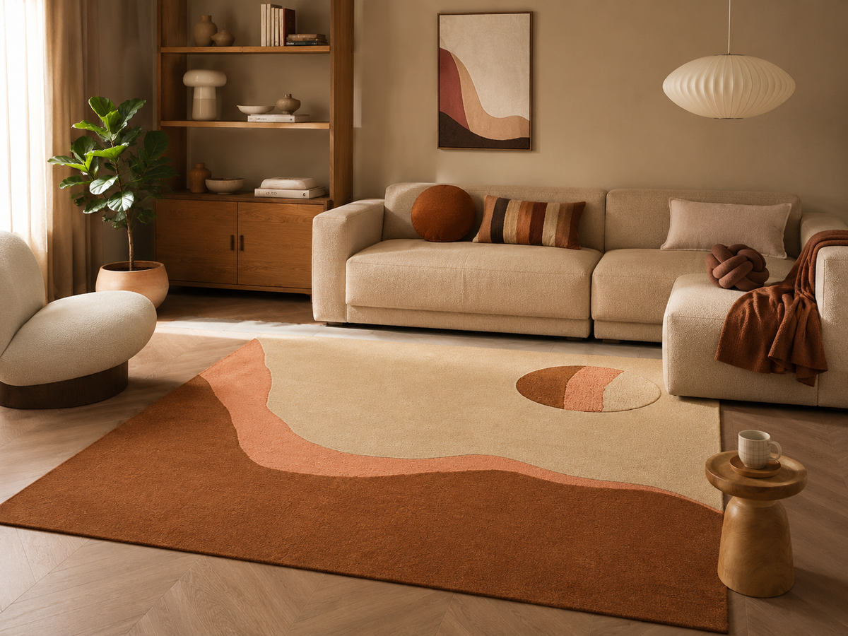 Brinker by FonQ Desert Wollen Vloerkleed 200 x 290 cm – Ochre Pink