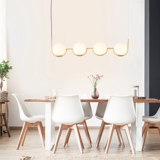 Brilliant Hanglamp Glint - 4 Lampen - 120 x 107 x 18 cm