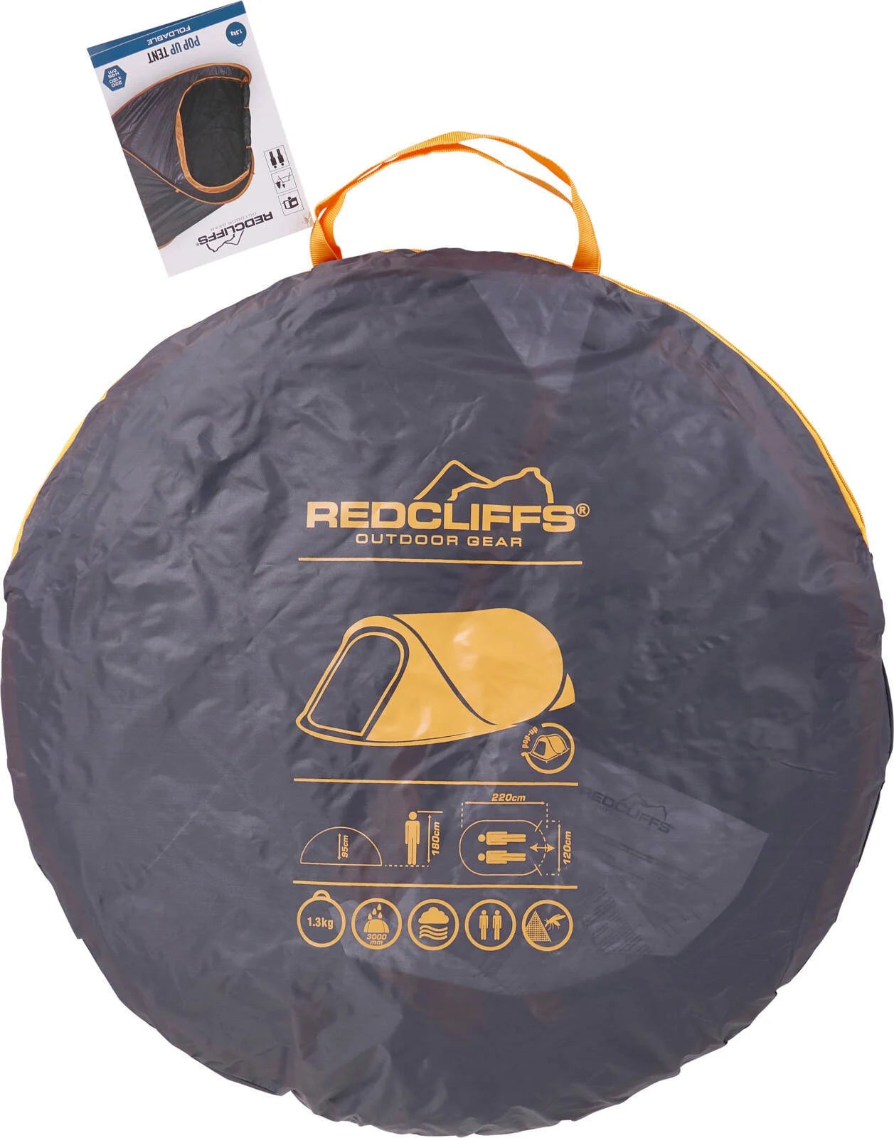 Redcliffs Outdoor 2-Persoons Pop-Up Tent 220x120x95 cm