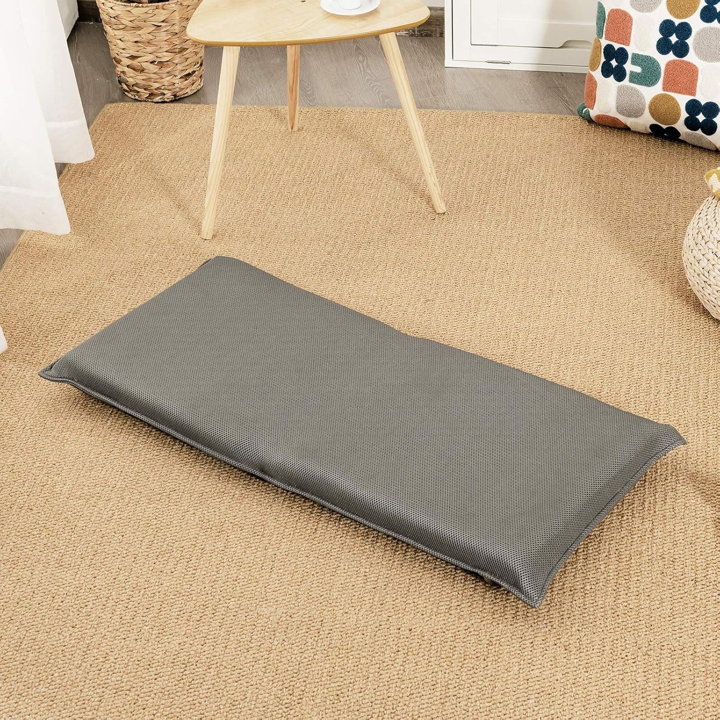 Coast vloerstoel vloer fauteuil met 6-stappen verstelbare rugleuning game fauteuilgevulde grijs