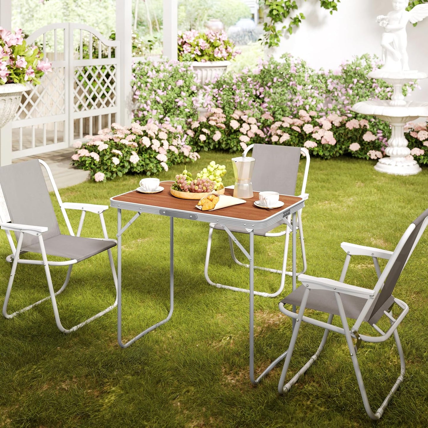 Woltu Campingtafel - Max. 40 kg - 70 x 50 x 60 cm - Eiken