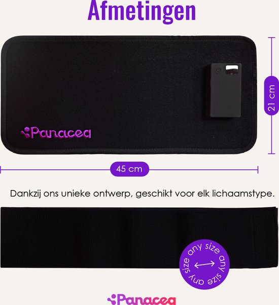 TheraFlex Infraroodlamp Infrarood Riem Rugband Rood Licht Therapie - Spieren & Gewrichten - Onder Rugpijn