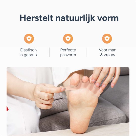 Alyze Teenspreider Siliconen - 2 Stuks - Hallux Valgus Corrector - Teenbeschermer - Tenenspreiders - Teencorrector - Hamerteen Brace - Persoonlijke Verzorging