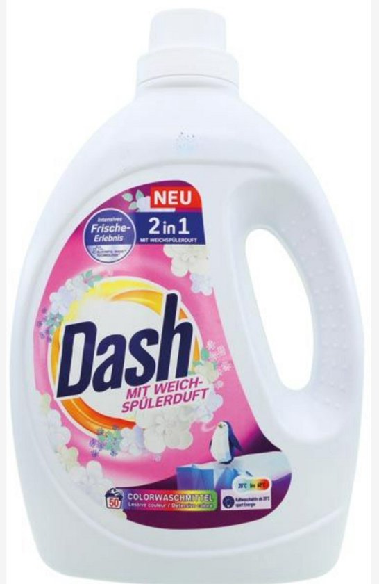 Dash 2w1 - Wasmiddel - Kleurbescherming - 50 Beurten - 2,25l