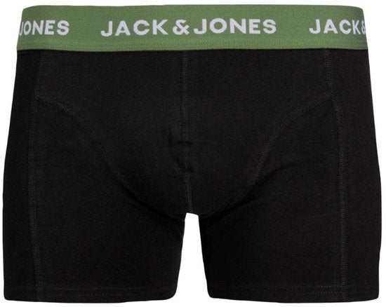 Jack & Jones JACTOM Boxershorts Heren - 7-pack - Zwart - Gekleurde Tailleband - Katoen Stretch - Maat L