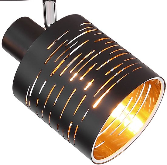 Globo - spot - TUNNO - zwart - metaal - opbouwspot - E14 - 15342-2