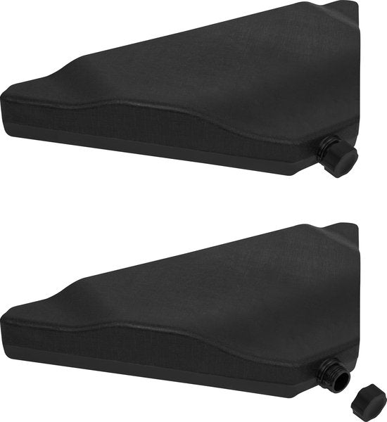 VONROC Premium Parasoltegels – Driehoekig - Vulbaar - voor een totaalgewicht van ±80 kg. – geschikt voor zweefparasols met kruisvoeten van 50x50cm - set van 4 stuks