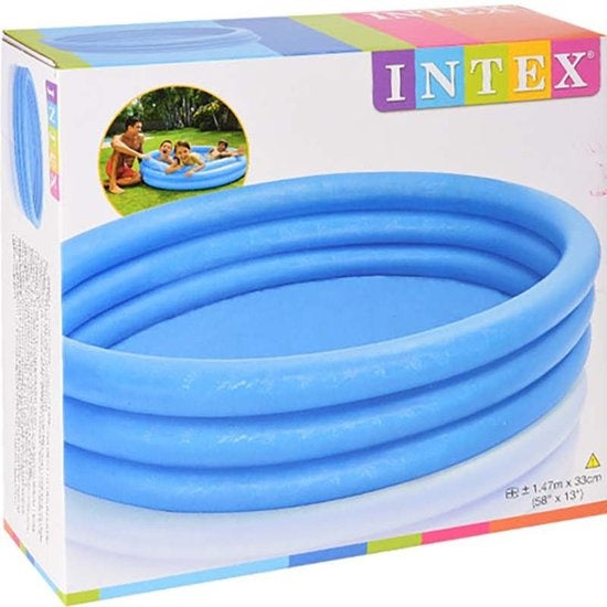 Intex Opblaasbaar Zwembad Crystal - 3 Rings - Opblaaszwembad - 147 cm