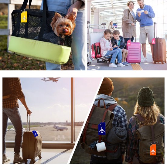 EverNeeds Bagagelabels Siliconen – Oranje – 5 Stuks – Kofferlabels voor Reizen