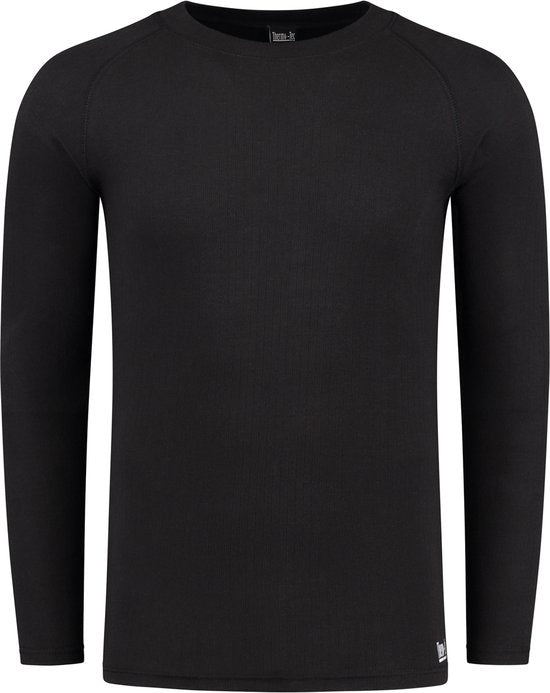 Thermo Ondergoed Heren - ThermoShirt Heren - Zwart - M - Thermokleding Heren - Thermo Shirt Heren Lange Mouw
