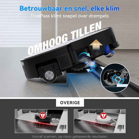 ECOVACS DEEBOT X11 PRO OMNI Robotstofzuiger – 19.500 Pa – PowerBoost snelladen – OZMO roller dweil – ZeroTangle 3.0 anti-haarwikkel – AI vlekdetectie 2.0 – OMNI 2.0 station Zelfreinigend – TruePass 4WD klim – voor harde vloeren en tapijt – Zwart