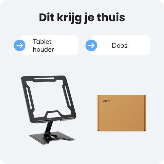 Luft Tablethouder - Tot 13 inch - Tabletstandaard - iPad houder - Samsung tablet - Statief