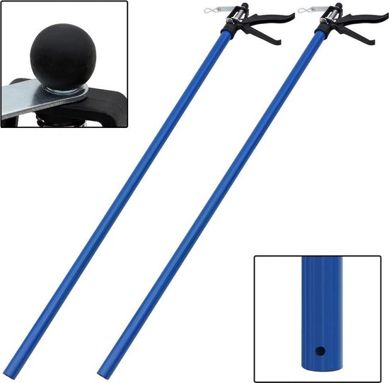 Bouwstempel Set van 2 Blauw Staal 115-290cm 30kg