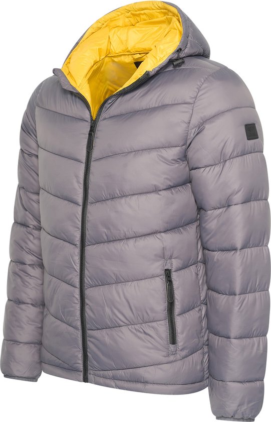 Cappuccino Italia - Heren Jas winter Hooded Winter Jacket Antraciet - Grijs - Maat S