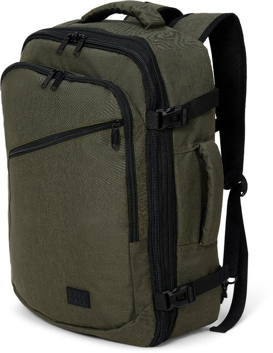 TRVLMORE Reistas - 40L Rugzak - Handbagage - Spatwaterdicht - Rugtas - Weekendtas - Dames en Heren - Groen