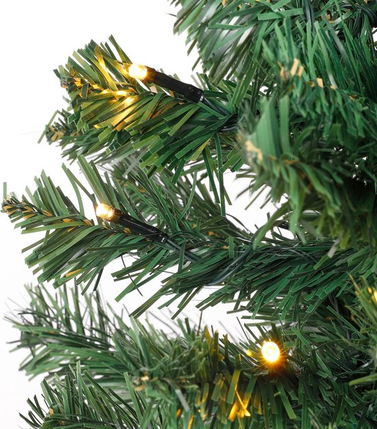 Black Box Trees Norton Kerstbomen en Krans - Led lampen op Batterijen - PVC - 45x90 cm