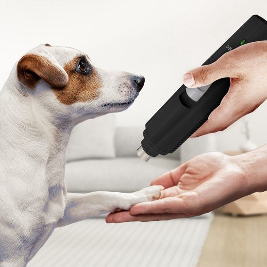 Auronic Elektrische Nagelvijl - voor Dieren - Oplaadbaar - Draadloos - Diamant Vijlkop - Hond/Katten - Zwart