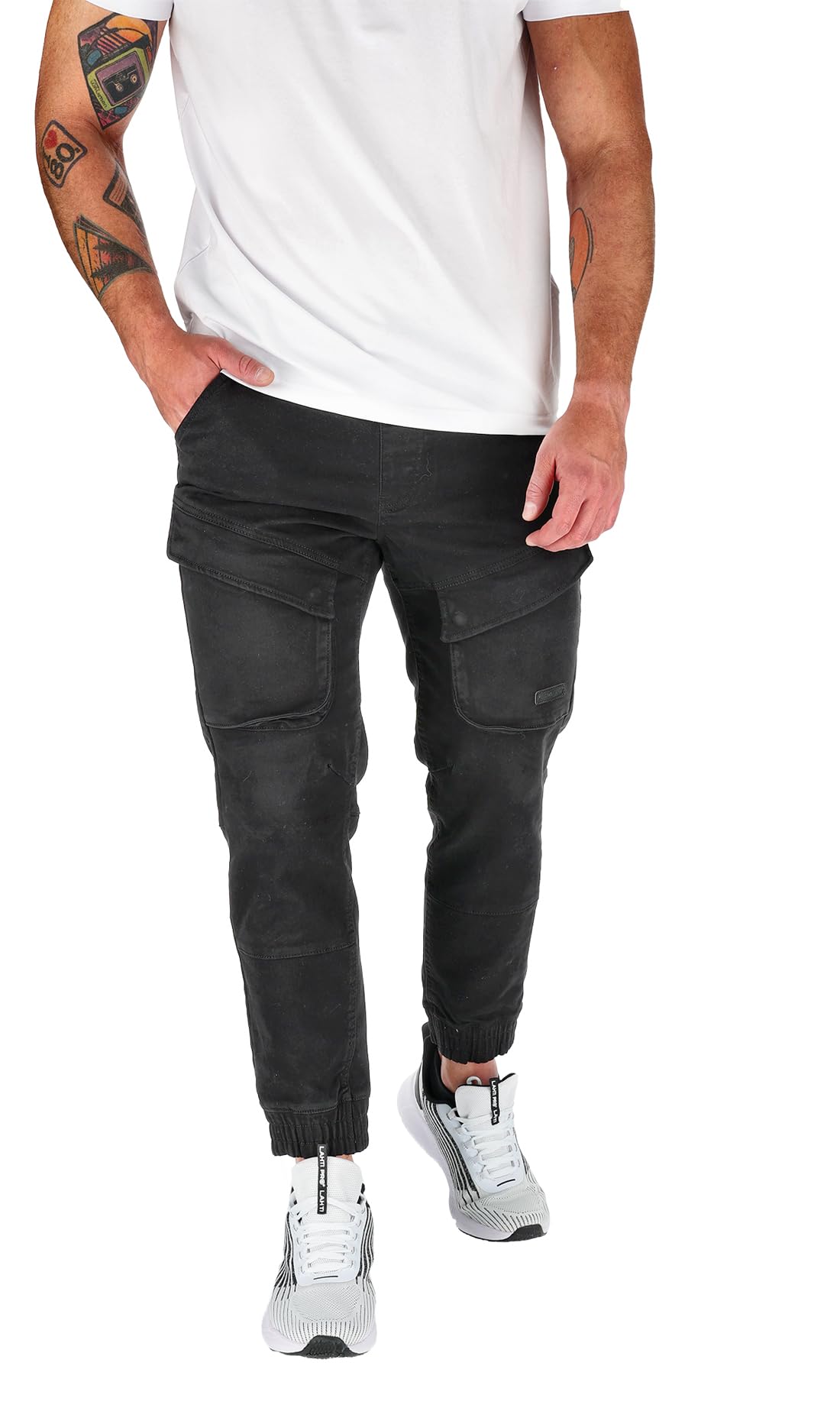 Lahti PRO L40536 werk jogger broek heren - zwart - stretch katoen 415 g/m2 - 6 zakken - maat S