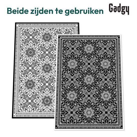 Gadgy Buitenkleed – Dubbelzijdig Tuintapijt, Weer- & UV-bestendig – 300 x 200 cm – Zwart/Wit