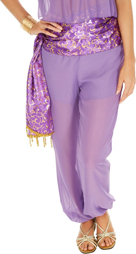 dressforfun Vrouwenkostuum betoverende Oosterse dame - Dames vrouwen verkleedkleding - Carnaval - Feestkleding - Buikdanseres - Lila - Maat L