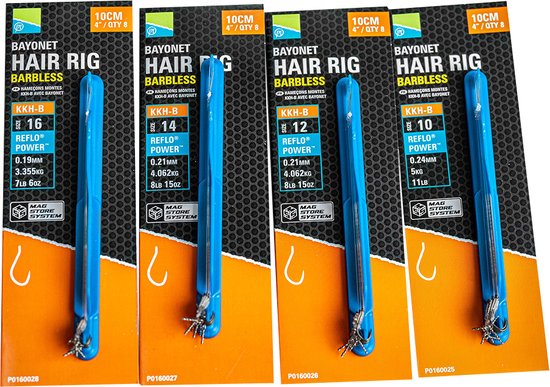 Preston - Onderlijn KKH-B Bayonet Hair Rigs Barbless - 10cm - Preston