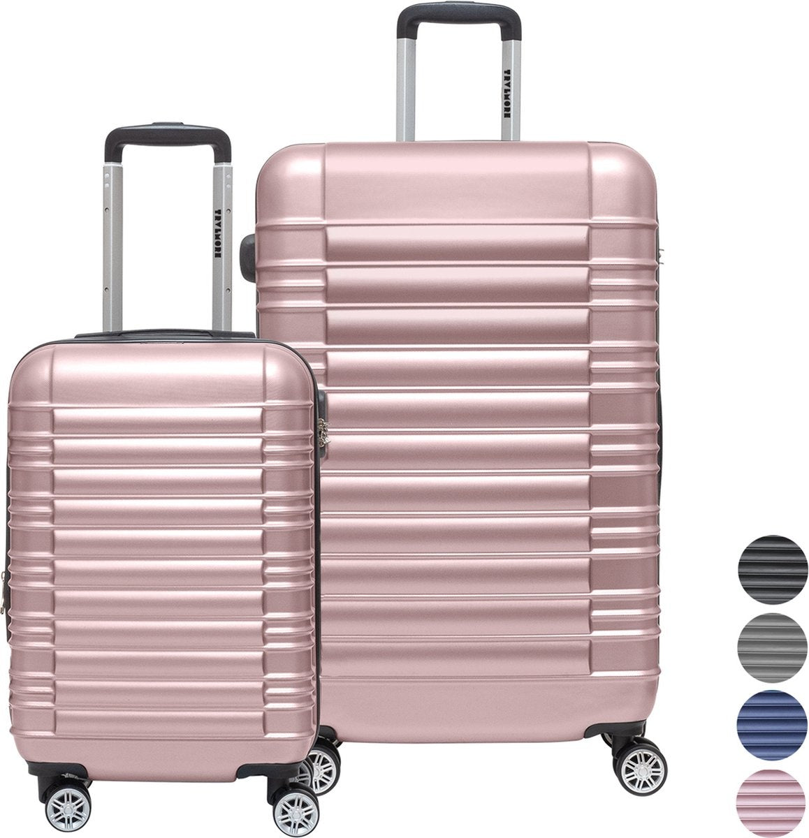 TRVLMORE Kofferset - 2 Delig - 38L Handbagage + 110L Ruimbagage - Roségoud