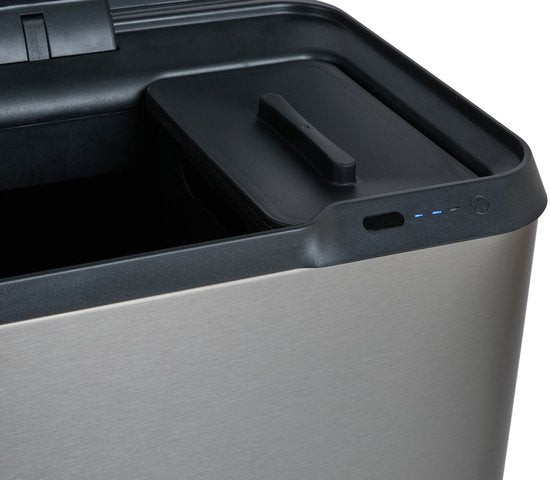 Umuzi Cleaning Prullenbak 63L - Sensor - Metaalgrijs - 30,5x41x78cm