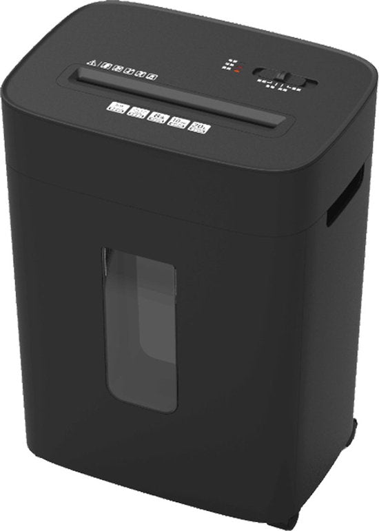 BRASQ Papierversnipperaar met Opvangbak Zwart - 20 Liter Papiervernietiger voor thuis en kantoor - Creditcard Vernietiger - P4 - 15 vel microsnippers 4 x 38 mm