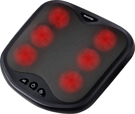 Auronic Voetmassage Apparaat – Warmtefunctie – 36,3 x 34,6 x 9 cm – Zwart