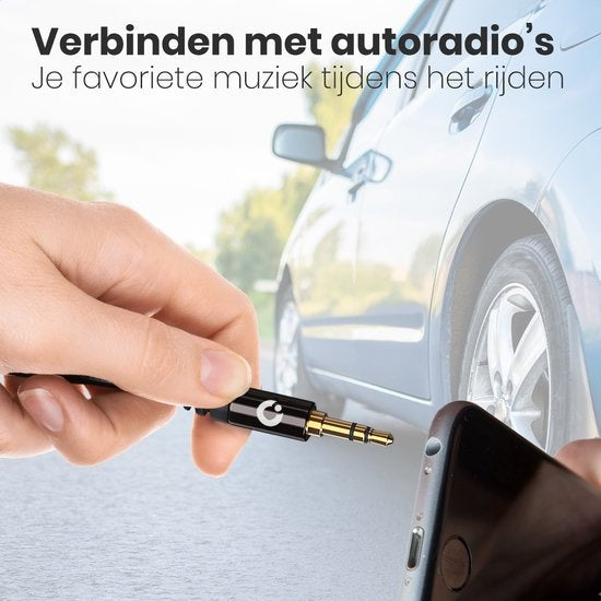 Auronic AUX Kabel - Audiokabel 1,5M - 3.5 mm - Male to Male - Zwart