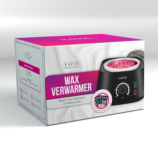 VAIVE Professionele Wax Apparaat - Wax Beans Verwarmer - Ontharing set - Heater - Inclusief Hard Wax Bonen en Spatels