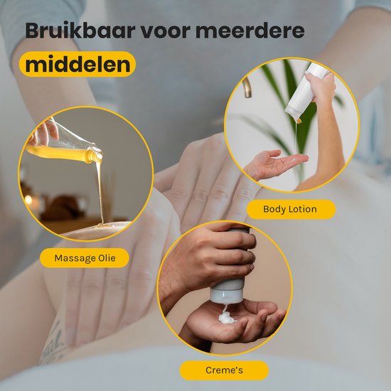 Bolusso Zwarte Massage Olie Verwarmer - Massageolie Verwarmer 30 Tot 65 Graden - Guasha - Massage Apparaat - Inclusief 2 Dispensers & Massage Tool - Elektrische Flessenwarmer- Massage Olie Erotisch
