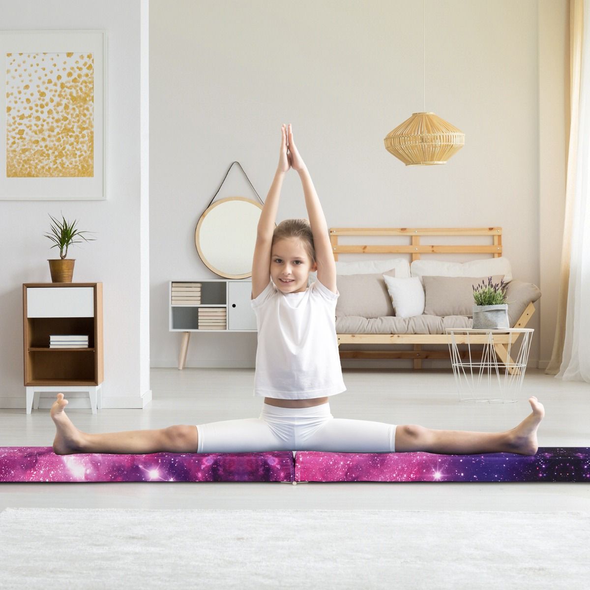 Coast Opvouwbare Evenwichtsbalk - Schuimrubberen Gymnastiekbalk - Antislip - Verloop 270 x 10 x 7,5 cm