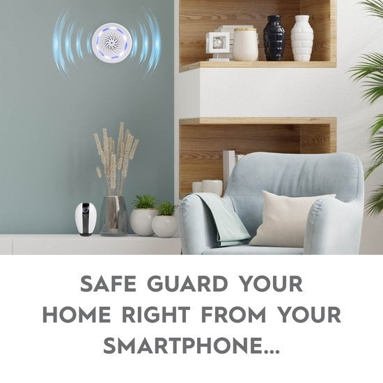 alpina Smart Home Slimme Sirene - Bewegingssensor - 90dB - 8 Geluiden - Alarm voor Binnen