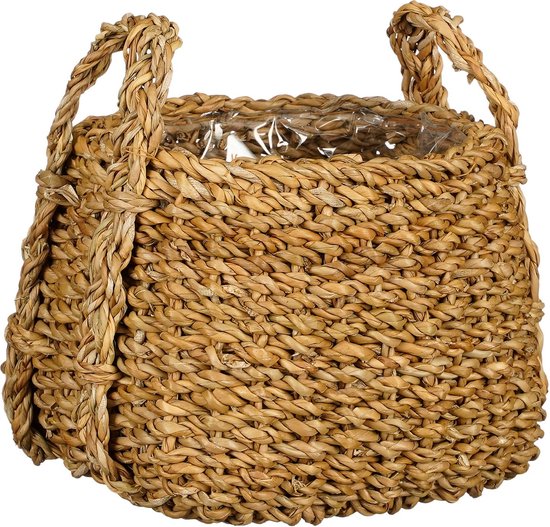 Mica Decorations Plantenmand - Set van 3 - H25 x Ø35 cm - Bruin