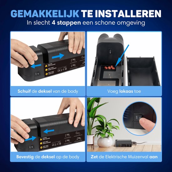 Vulpes Goods® Verjager - Elektrische Muizenval Pro – Effectieve Muizenval voor Binnen - Draadloos & Oplaadbaar - Veilig, Hygiënisch & Duurzaam – Ook geschikt als Elektrische Rattenval