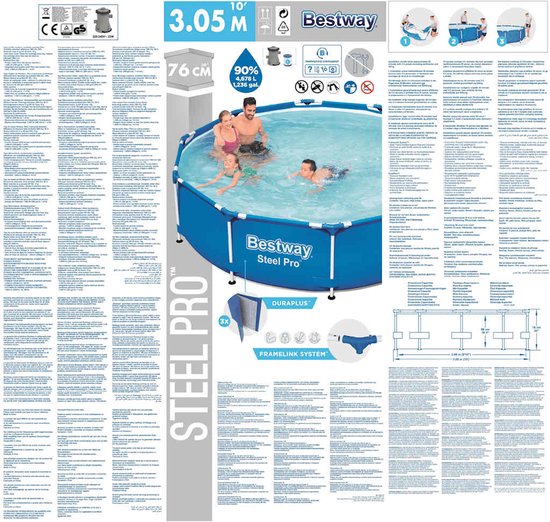 Bestway Steel Pro Zwembad - Ø 305 x 76 cm