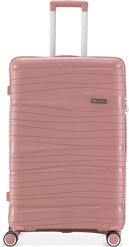 SC Travelin' Charm - 28-inch Grote Reiskoffer - Cijferslot - 75 x 51 x 31 cm - 98L - Lichtgewicht, Waterdicht & Duurzaam - Roze