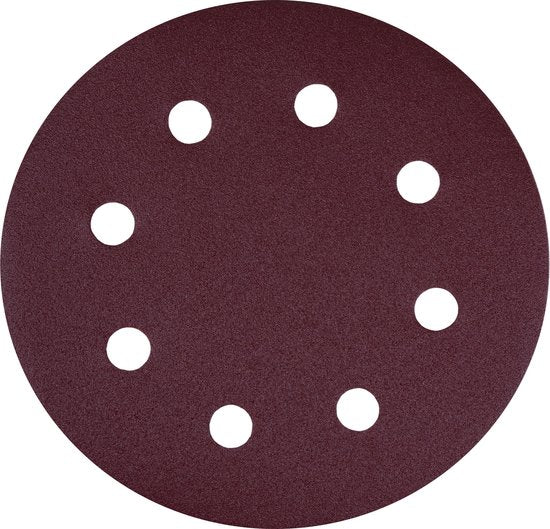 VONROC Schuurpapier set – 180MM – 25 stuks – Voor schuurmachines – Incl. klittenbandbevestiging