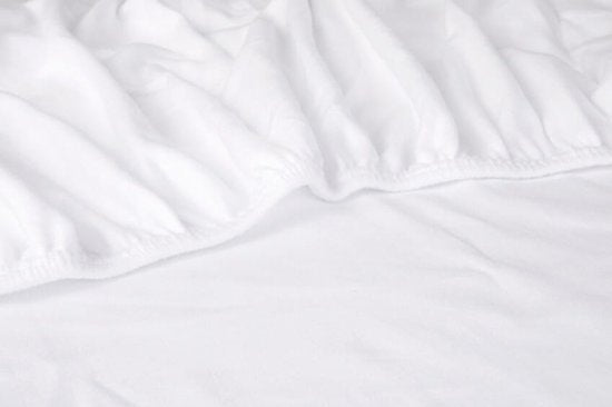 Kayori Matrasbeschermer - Jersey - (hoekhoogte 40 cm ) Wit - B 180 x L 200/220 cm - Lits-jumeaux Luchtdoorlatend - Geschikt voor Standaard Matras/Boxspring/Matras + Topper/Waterbed - KAY005027-B 180 x L 200/220 cm