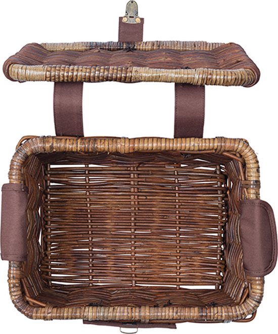 Basil Denton Fietsmand S - Voor - Rotan - Bruin - Small