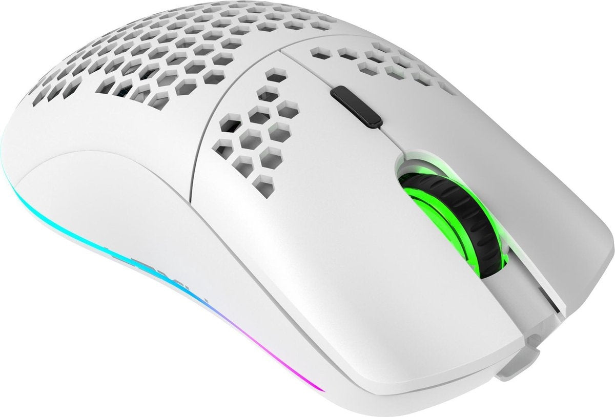 HXSJ T66 2.4G Draadloze Gaming Muis - Compact - RGB Verlichting - Wit