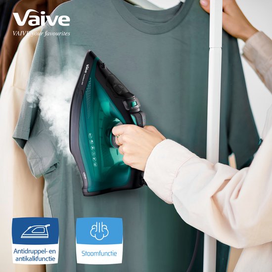 VAIVE TurboSteam 2400 Strijkijzer - Stoomstrijkijzer - Iron - stoomstrijkijzers - 2400W - 320 ML Watertank - Stoomstootfunctie