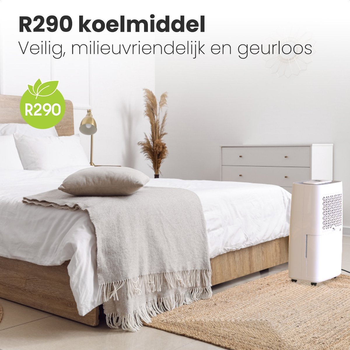 Auronic Luchtontvochtiger - 25L - Tot 40 m² - 420W - 34x21x55cm - Wit